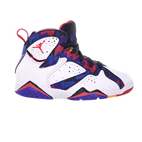 Jordan 7 Retro "Sweater" BP Little Kids Shoes White/University Red-Black-Bright Concord 304773-142