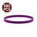 GOGO 100 Pcs Thin Silicone Wristbands for Adults, 1/5