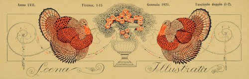 1921 Scena Illustrata Turkey Art Nouveau Illustration - Original Lithograph