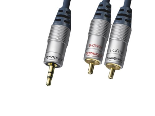 Clicktronic HC 90-750 Cinch Kabel (1x 3,5 mm Stecker - 2x Cinch-Stecker, vergoldete Kontak Preisvergleich