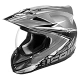 Icon Variant Salvo Motorcycle Helmet Silver (2X-Large 01015482)