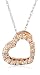 14k Rose, Yellow, or White Gold Diamond Heart Pendant (.08 cttw, J Color, I2 Clarity), 18