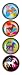 iPop MOE3 Horses 4 Pack Clicks Magnet Set