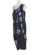 HAWAIIAN PLUS SIZE BLACK W/ PURPLE HIBISCUS SARONG (UP TO 3X)