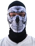 ZANheadgear Coolmax Extreme Balaclava with Black and White Full Skull Mask