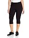 Spalding Women's Plus-Size Straight Leg Crop Pant, Black, 2X