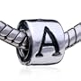 Letter A European Charm Bead Fits Pandora Bracelet