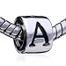 Letter A European Charm Bead Fits Pandora Bracelet