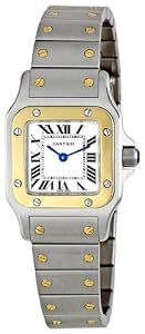 Cartier Santos Two Tone 18kt Yellow Gold and Steel Ladies Watch W20012C4
