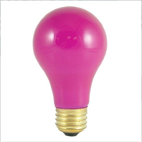 Bulbrite 106660 - 12PK - 60W - A19 - Medium Base - 120V - 2700K - 1,500Hrs - Ceramic Pink - Incandescent Light Bulbs