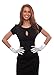 Nouveau Riche Stretch Satin Solid Mid Wrist Length Gloves, White