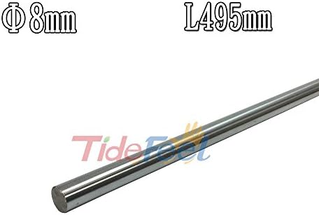 Linear Motion Bearing Shaft Diameter 8mm Length 495mm 45# Steel Shaft for Chrome Plated for Hardware, Mould, Mechanical Drive