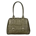 Mango Tango Faux Leather Laptop/Flight Bag - Olive 14"