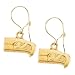 14K Yellow Seattle Seahawks NFL Logo Dangle Earrings