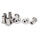 M8 x 20mm Rivet Hex Socket Head Cap Screw Insert Barrel Nuts 10 Pcs