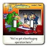 Londons Times Funny Medicine Cartoons - Bootleg Operation - Light Switch Covers - double toggle switch