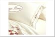 Pair Vintage Home Color Embroidery Cotton Pillowcases