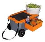 Fiskars 6220 Sit And Store Garden Caddy With Built-In Seat