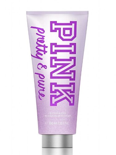 Victoria Secret Pink Pretty & Pure 2 in 1 Wash & Scrub 10.1 Fl Oz/300ml.
