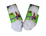 6 Pairs Womens F.O.T.L. Low Cut Socks Size 4-10 White
