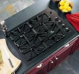 GE Profile : JGP940BEKBB 30in Gas Cooktop with 4 Sealed Burners- Black