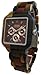 Tense Multicolored Natural Wood Square Dial Watch Multi-Eye B7305IDM