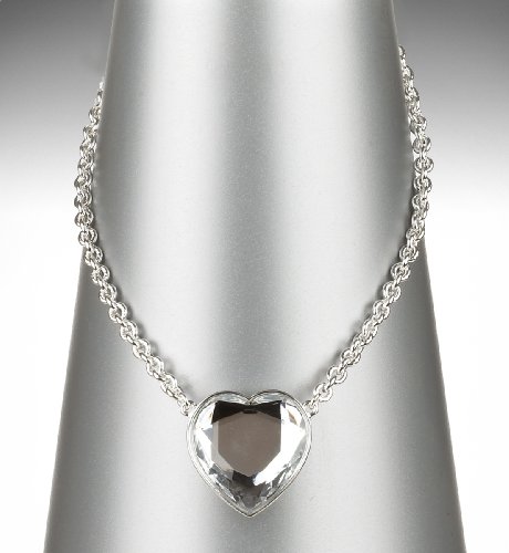 Silver Plated Large Heart Pendant Necklace