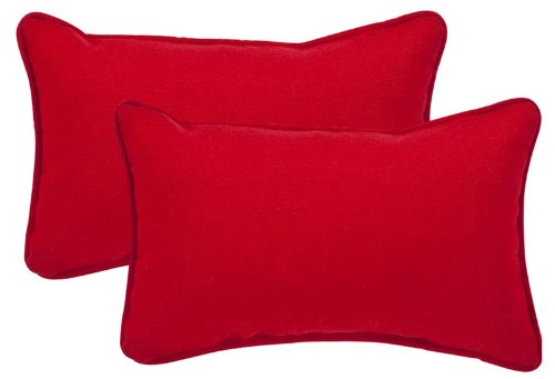 Pack of 2 Outdoor Patio Furniture Rectangular Throw Pillows 18.5