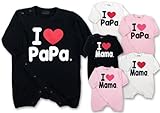 (アイラブパパアンドママ)【I lovePaPa&Mama】 アイラブパパ&ママ ラブ天使 綿スムス ちびオール ロンパース カバーオール 60cm/70cm 70 ママブラック