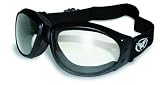 Eliminator Goggles Motorcycle and Sports Eyewear Smoke or Clear Lenses Eye Cord Colors: Clear Lenses