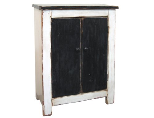 Antik Holz Hochschrank im Landhausstil