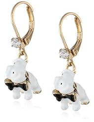 Betsey Johnson "Paris is Always a Good Idea" Dog Drop Earrings