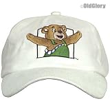  : Cordoury Bear Embroidered Cap White