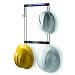 Horizon 5004 Heavy-Duty Steel Hard Hat/Coat and Fall Protection Rack, 14" Width x 22-3/4" Height x 2-1/4" Depth, Holds 4 Hats