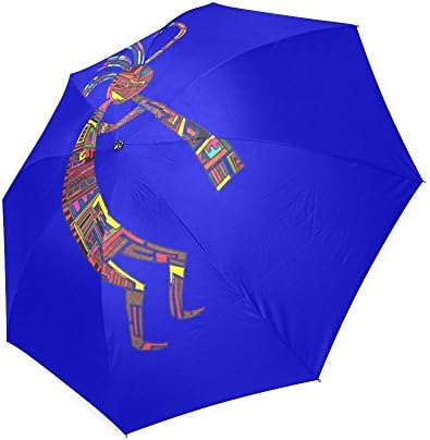 Native American Kokopelli Flute Player, Music Notes Folding Rain Umbrella/Parasol/Sun Umbrella