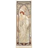 Alphonse Mucha (Reverie du Soir, Evening) Art Poster Print - 12x36