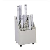 Safco 3082 Laminate Mobile Roll File, 20 2-3/4 x 2-3/4 Bins, 15-1/4wx13-1/8dx23-1/4h, Putty