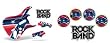 Rock Band Drum, Guitar Skin Combo, Fits Xbox 360 / PS3/2 Rockband - Rebel Flag