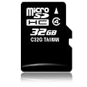 【32GB】 東芝製チップ採用 microSDHCカード class4対応 SD変換アダプタ付 (簡易包装品) SD-C32G-BLK