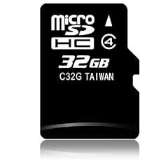 【32GB】 東芝製チップ採用 microSDHCカード class4対応 SD変換アダプタ付 (簡易包装品) SD-C32G-BLK
