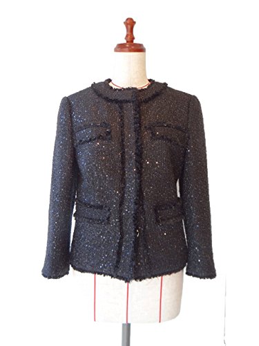 ジャケット ノーカラー クルーネック 黒 Ｓサイズ Michael Kors ( マイケルコース )１点物 株式会社キングアンドクイーン