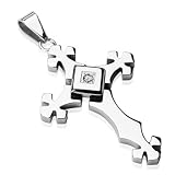 Spikes 316L Stainless Steel Gothic Cross Pendant