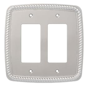 Liberty Hardware 126398 Classic Rope Double Decorator Wall Plate, Satin Nickel