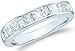 Size - 7.5 - 14k White Gold Princess Cut Channel
