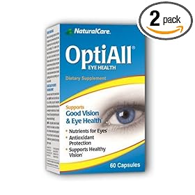 NaturalCare OptiAll Good Vision and Eye Health Dietary Supplement Capsules, 60-Count Packages (Pack of 2)