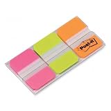 Post-it Index Tabs, 1x1-1/2, 66/PK, Pink/Green/Orange, Sold as 1 pack