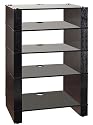 Blok STAX 500 Five Shelf Black Hifi Rack TV Stand AV Hi-fi Unit  [Black Glass]