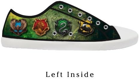 BOLALA Women's Harry Potter Hogwarts Logo Casual Black Canvas Sneaker 6 M US