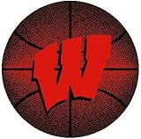 4' Round Wisconsin Badgers Basketball Rug