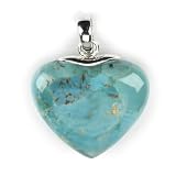 Barse Sterling Silver Heart-Shaped Turquoise Pendant